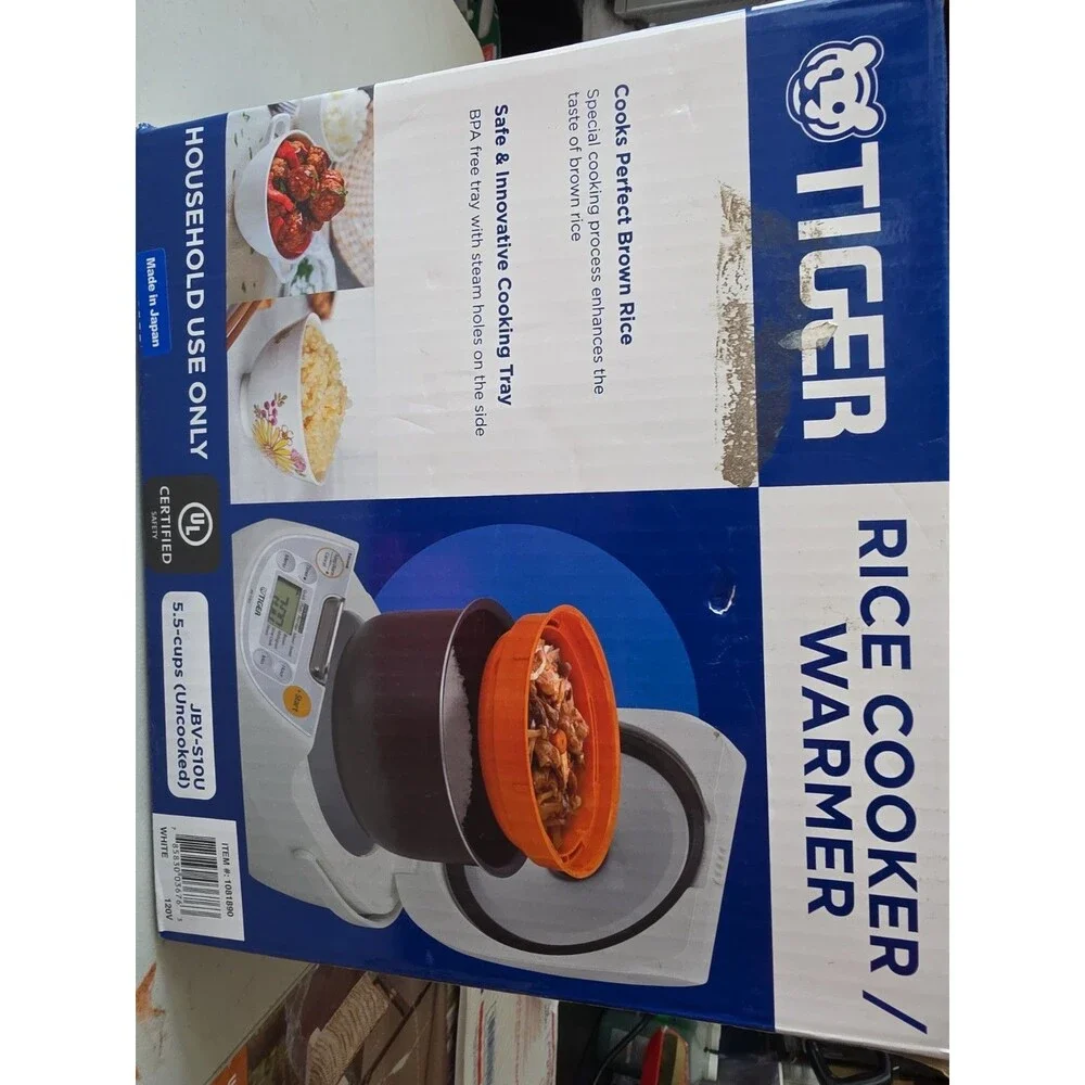 Tiger JBV-S10U 5.5 Cup Microcomputer Rice Cooker - White